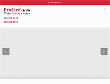 Tablet Screenshot of profiregrills.com
